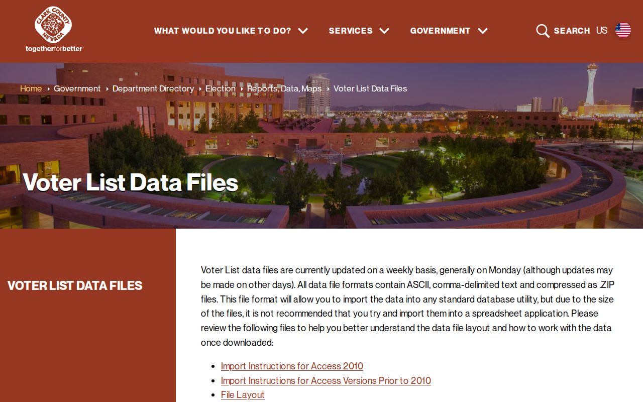 Henderson public records weekly voter list download page